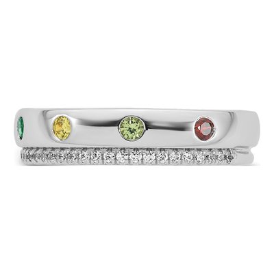 14K White Gold 1/5 ct tw Mother's Ring – view 4