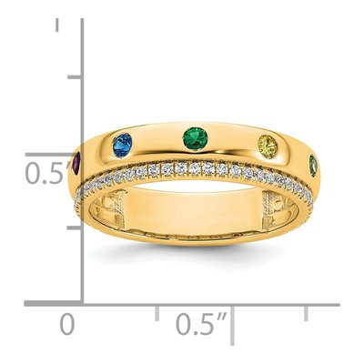 14K Yellow Gold 1/5 ct tw Mother's Ring – view 6