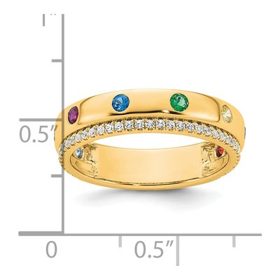 14K Yellow Gold 1/5 ct tw Mother's Ring – view 6