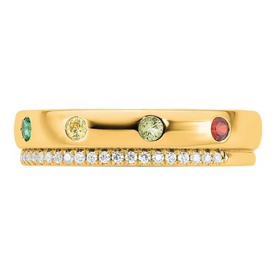 14K Yellow Gold 1/5 ct tw Mother's Ring – view 4