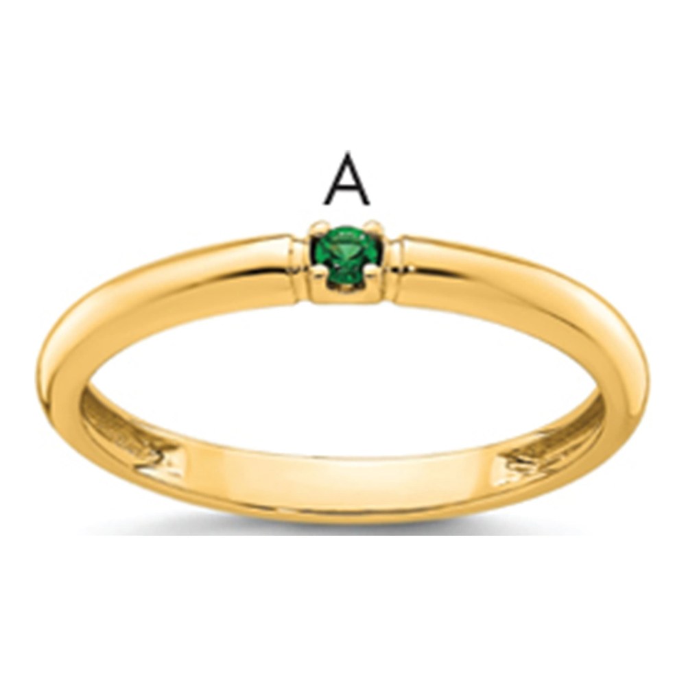 14K Yellow Gold Mother's Ring Mounting