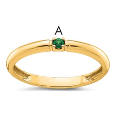14K Yellow Gold Mother's Ring