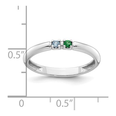 14K White Gold Mother's Ring Mounting – view 6
