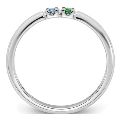 14K White Gold 2-Stone Mother's Ring – view 3