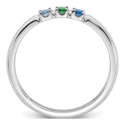 14K White Gold Mother's Ring Mounting – view 3