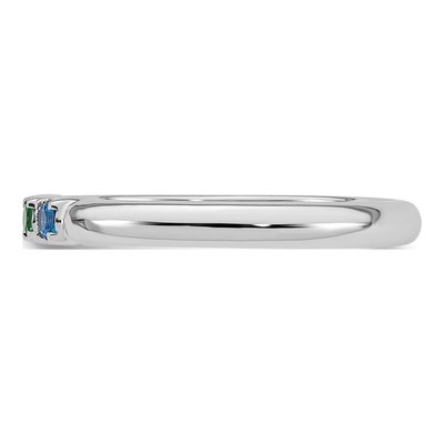 14K White Gold Mother's Ring Mounting – view 4