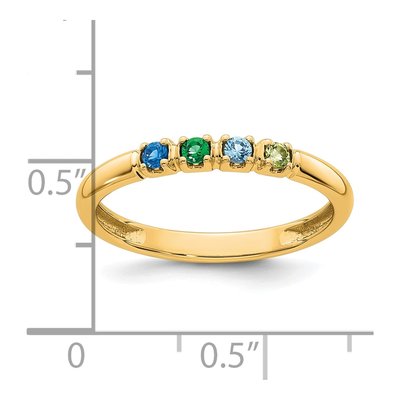 14K Yellow Gold Mother's Ring Mounting – view 6