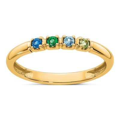 14K Yellow Gold 4-Stone Mother's Ring – view 2