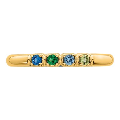 14K Yellow Gold 4-Stone Mother's Ring – view 5