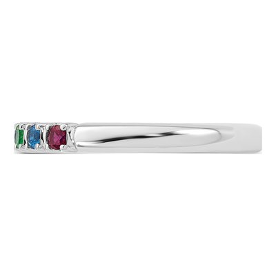 14K White Gold Mother's Ring Mounting – view 4
