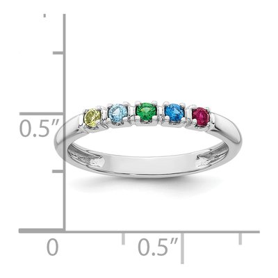 14K White Gold Mother's Ring Mounting – view 6