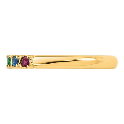 14K Yellow Gold Personalized Mother's Ring Mounting – view 4