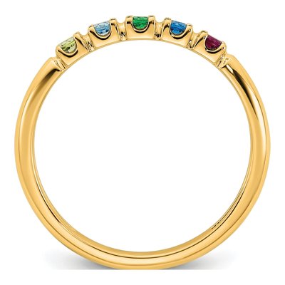14K Yellow Gold 5-Stone Mother's Ring – view 3