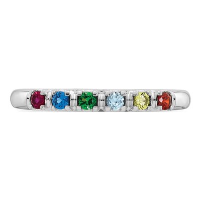 14K White Gold Mother's Ring Mounting – view 5