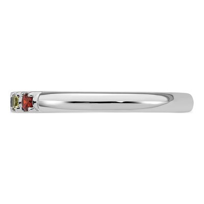 14K White Gold 6-Birthstone Mother's Ring – view 4