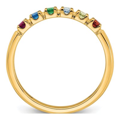 14K Yellow Gold 6-Stone Mother's Ring – view 3