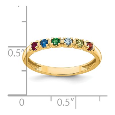 14K Yellow Gold Personalized Mother's Ring – view 6
