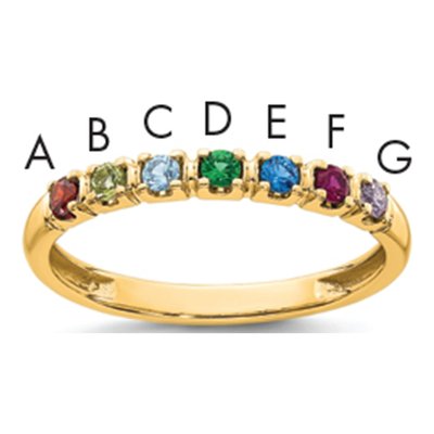 14K Yellow Gold Mother's Ring Mounting