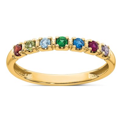14K Yellow Gold Personalized Mother's Ring – view 2