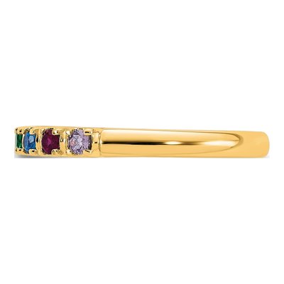 14K Yellow Gold Personalized Mother's Ring – view 4