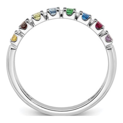 14K White Gold Mother's Ring Mounting – view 3