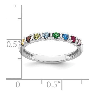 14K White Gold Mother's Ring Mounting – view 6