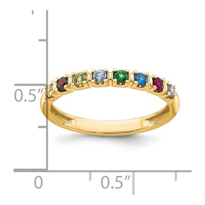 14K Yellow Gold Mother's Ring Mounting – view 6