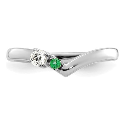 14K White Gold Mother's Ring Mounting – view 5