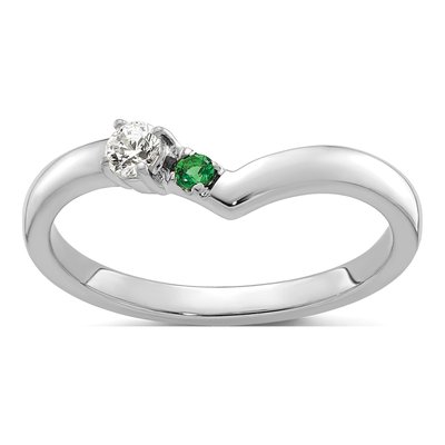 14K White Gold 1/10 ct tw Mother's Ring – view 2