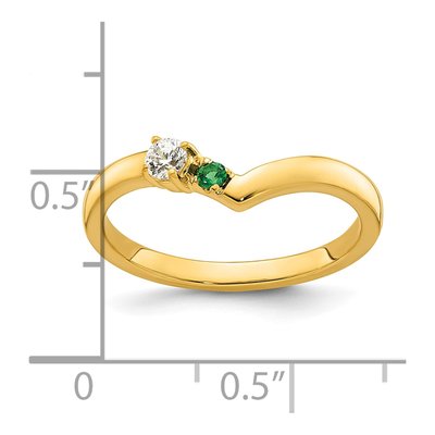 14K Yellow Gold Personalized Mother's Ring Mounting – view 6