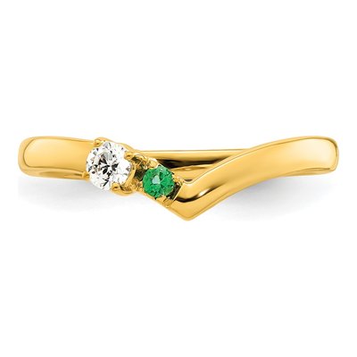 14K Yellow Gold 1/10 ct tw Mother's Ring – view 5