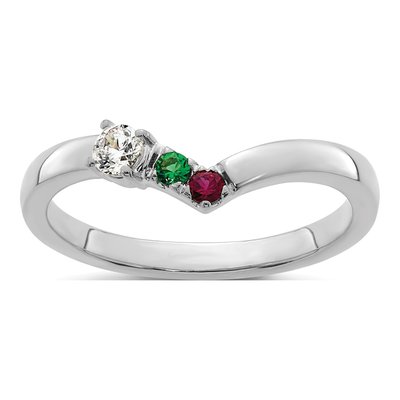 14K White Gold 1/10 ct tw Mother's Ring – view 2