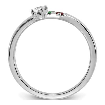 14K White Gold 1/10 ct tw Mother's Ring – view 3