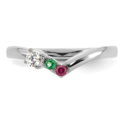 14K White Gold 1/10 ct tw Mother's Ring – view 5