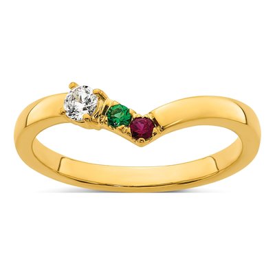 14K Yellow Gold 1/10 ct tw Mother's Ring – view 2