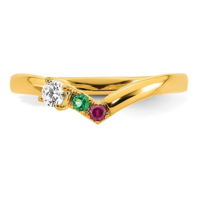 14K Yellow Gold 1/10 ct tw Mother's Ring – view 5