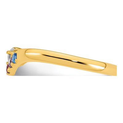 14K Yellow Gold 4-Stone Mother's Ring Mounting – view 4