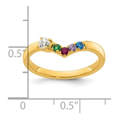 14K Yellow Gold 1/10 ct tw Mother's Ring – view 6
