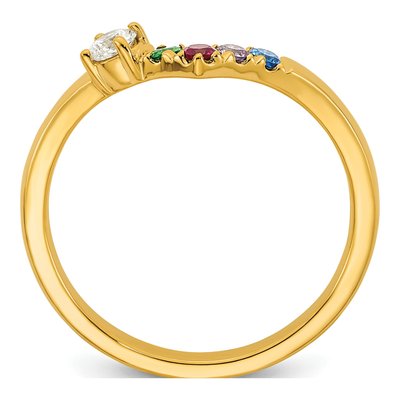 14K Yellow Gold 1/10 ct tw Mother's Ring – view 3