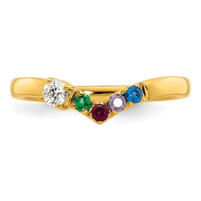 14K Yellow Gold 1/10 ct tw Mother's Ring – view 5