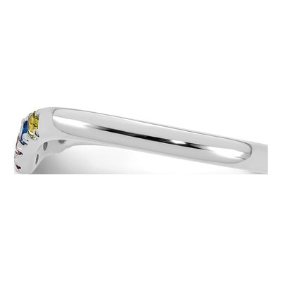 14K White Gold 5-Stone Mother's Ring Mounting – view 4