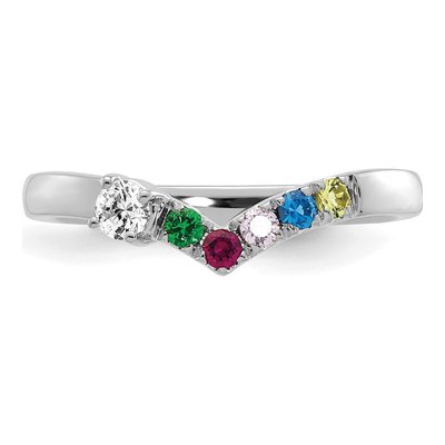 14K White Gold 1/10 ct tw Mother's Ring – view 5