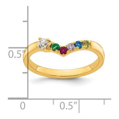 14K Yellow Gold 1/10 ct tw Mother's Ring – view 6