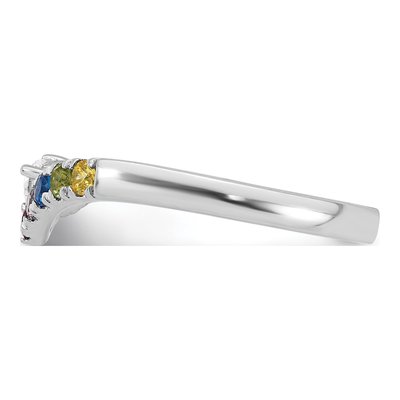 14K White Gold 6-Stone Mother's Ring Mounting – view 4