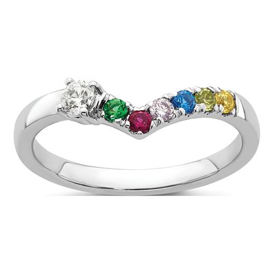 14K White Gold 1/10 ct tw Mother's Ring – view 2