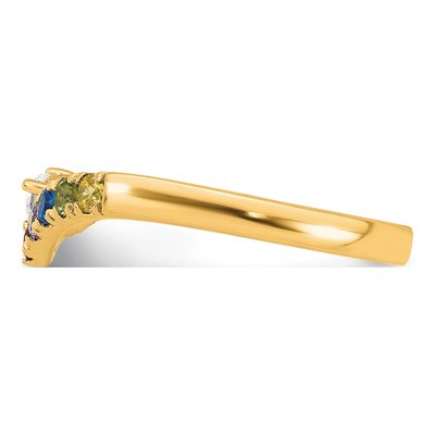 14K Yellow Gold 6-Stone Mother's Ring Mounting – view 4