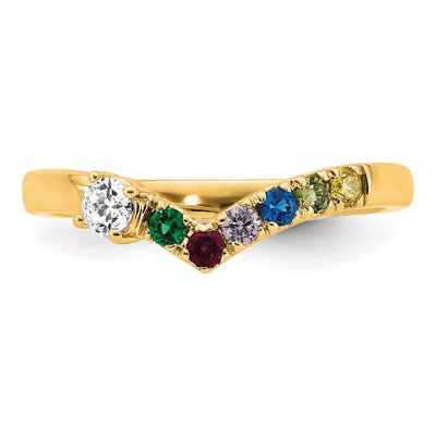 14K Yellow Gold 1/10 ct tw Diamond Mother's Ring – view 5
