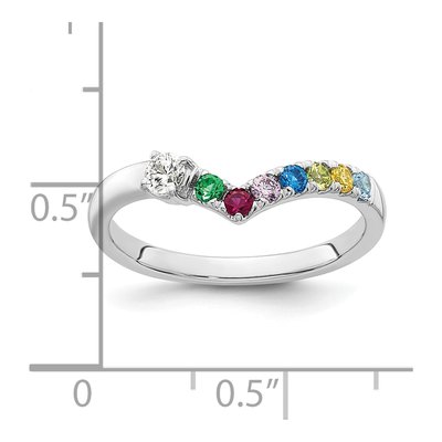 14K White Gold 1/10 ct tw Mother's Ring – view 6