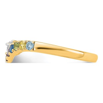 14K Yellow Gold 1/10 ct tw Mother's Ring – view 4