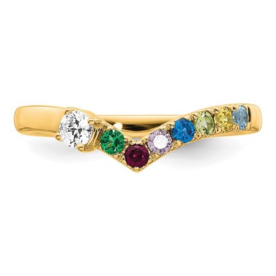 14K Yellow Gold 1/10 ct tw Mother's Ring – view 5